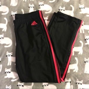 Adidas Track Pants | Black & Hot Pink | S